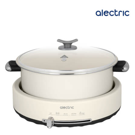 หม้อไฟฟ้าอเนกประสงค์ ALECTRIC รุ่น ST-1 สีครีม_2