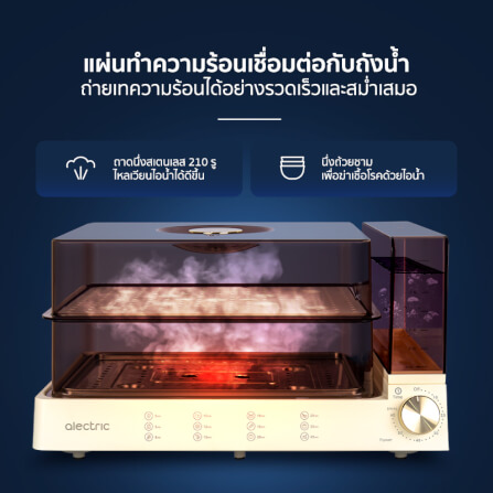 หม้อนึ่งไฟฟ้า ALECTRIC รุ่น ST-ONE สีครีม_3