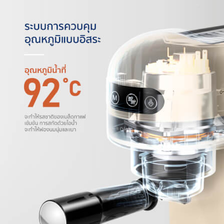 เครื่องชงกาแฟแรงดัน ALECTRIC รุ่น AESPRESSO ONE สีครีม_3