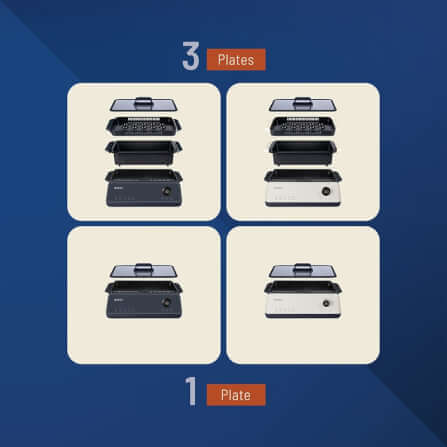 เตาปิ้งย่างไฟฟ้า ALECTRUC รุ่น X2 (SG1-X2 3 PLATES) สีครีม_9