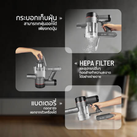 เครื่องดูดฝุ่นแบบด้าม ALECTRIC รุ่น AIRBOOST สีดำ/แดง_9