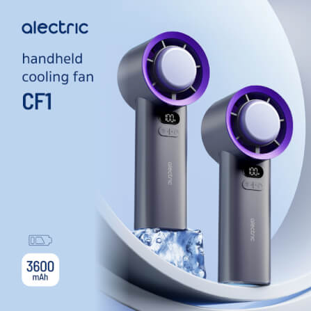 พัดลมพกพา ALECTRIC รุ่น CF1 สีม่วง/เทา_9