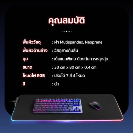 แผ่นรองเมาส์ FENNIX รุ่น MP06-4 สีดำ_7