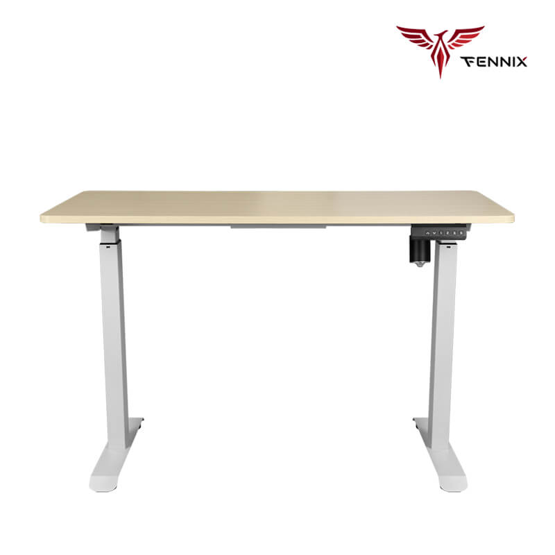 โต๊ะทำงานเพื่อสุขภาพ Fennix รุ่น 120*60cm สีโอ๊ค/ขาว