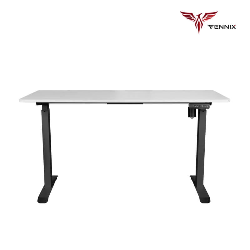 โต๊ะทำงานเพื่อสุขภาพ Fennix รุ่น 120*60cm สีขาว/ดำ