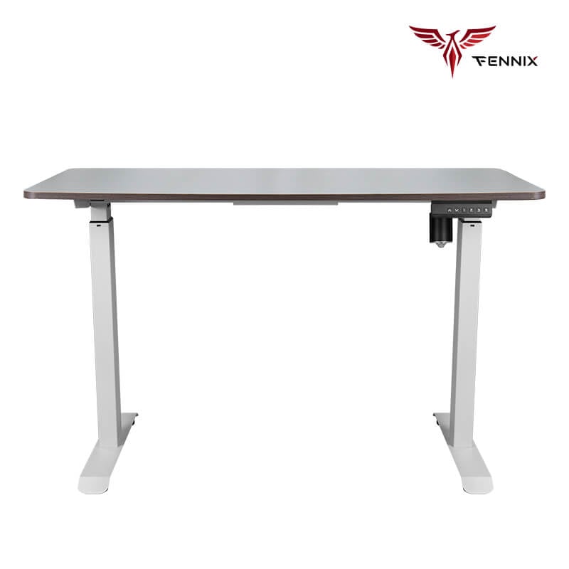 โต๊ะทำงานเพื่อสุขภาพ Fennix รุ่น 120*60cm สีไม้สีเข้ม/ขาว