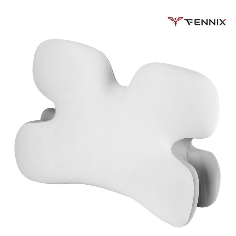 หมอนสุขภาพ Fennix รุ่น Cowhorn pillow สีขาว/เทา_0