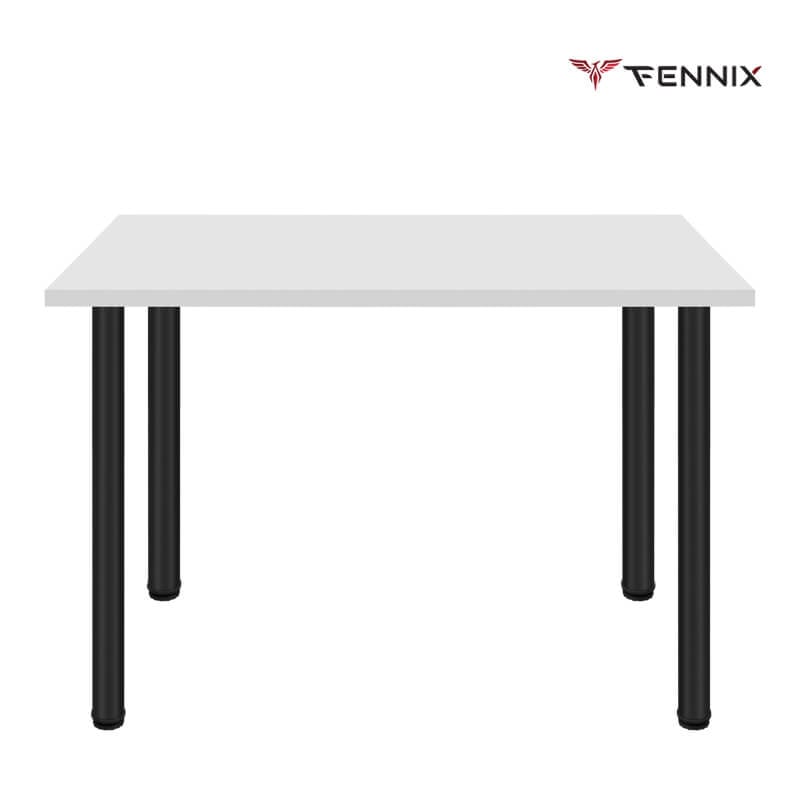 โต๊ะทำงาน Fennix รุ่น LINNMON 100*60cm สีขาว/ดำ_6