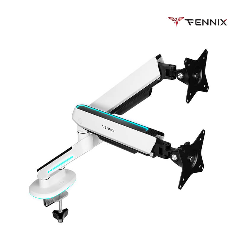 แขนจับจอมอนิเตอร์ Fennix รุ่น Spring-Assisted FN-SPAS-D สีขาว