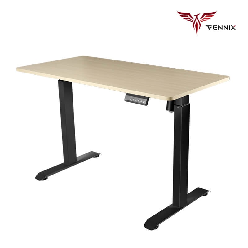 โต๊ะทำงานเพื่อสุขภาพ Fennix รุ่น 160*80cm สีโอ๊ค/ดำ