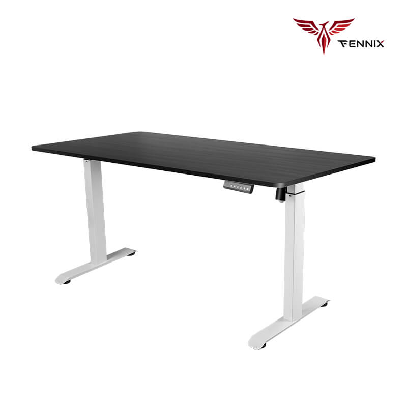 โต๊ะทำงานเพื่อสุขภาพ Fennix รุ่น 160*80cm สีดำ/ขาว