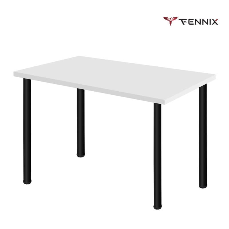 โต๊ะทำงาน Fennix รุ่น LINNMON 100*60cm สีขาว/ดำ