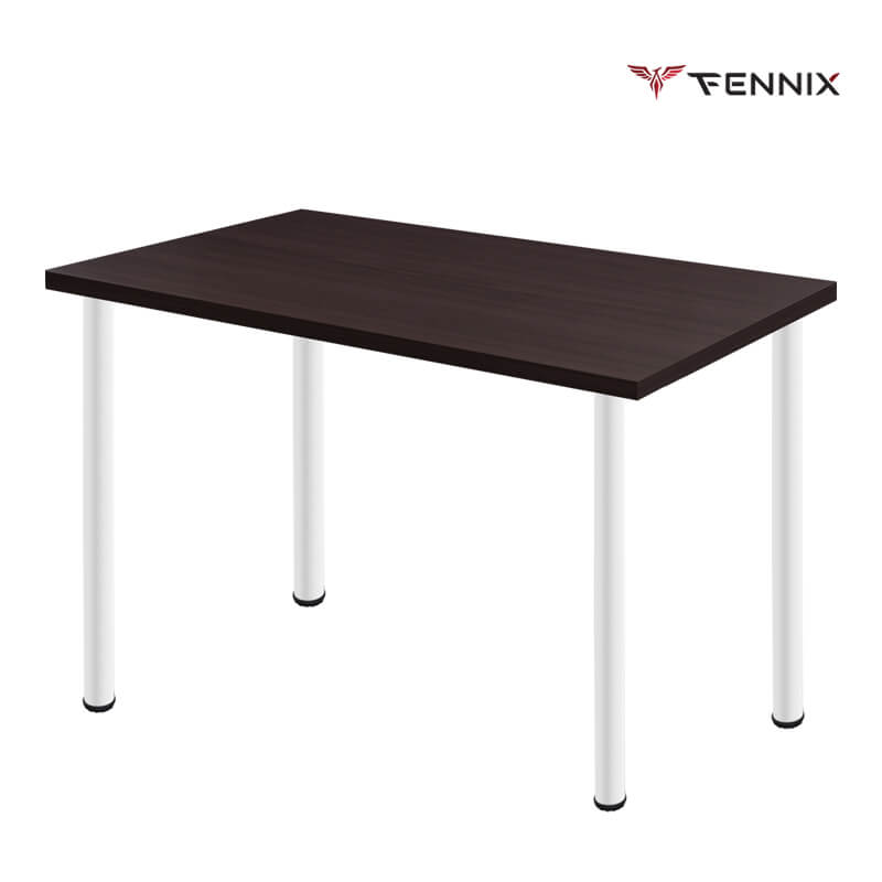 โต๊ะทำงาน Fennix รุ่น LINNMON 140*60cm สีน้ำตาล/ขาว