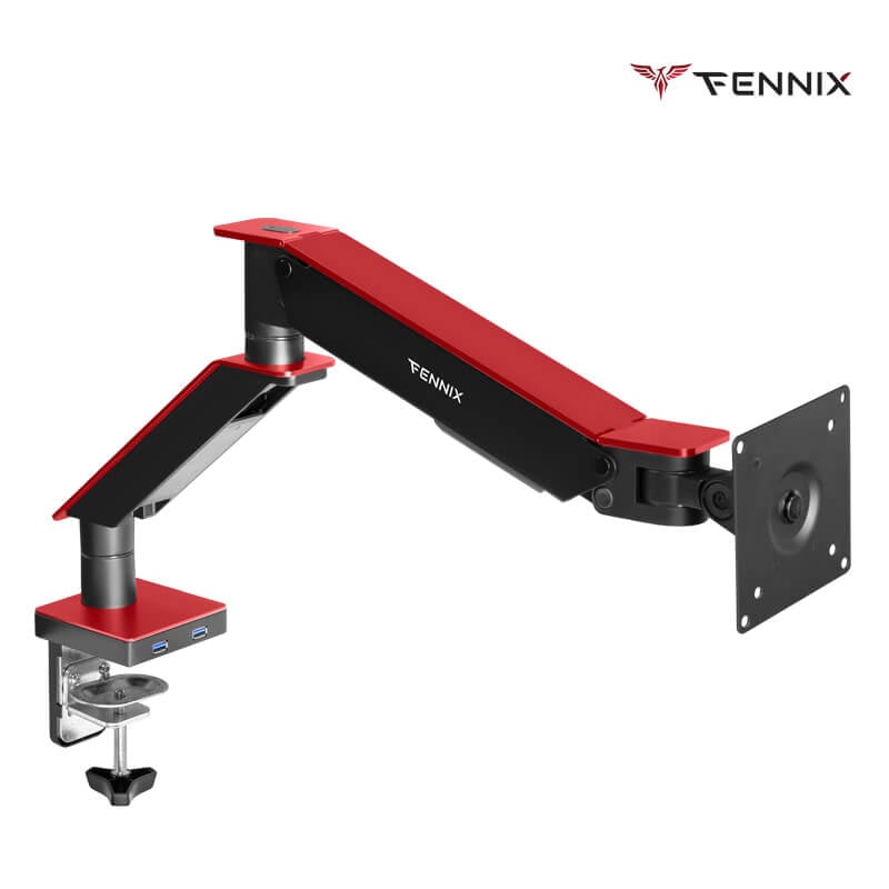 แขนจับจอมอนิเตอร์ Fennix รุ่น ARMOR (FN-ARMOR-S) สีดำ/แดง
