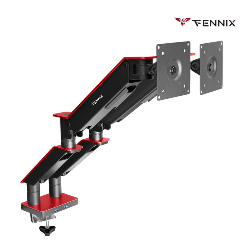 แขนจับจอมอนิเตอร์ Fennix รุ่น ARMOR (FN-ARMOR-D) สีดำ/แดง