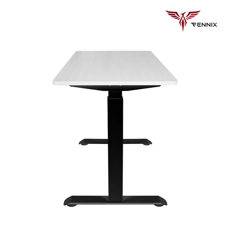 โต๊ะทำงานเพื่อสุขภาพ Fennix รุ่น 120*60cm สีขาว/ดำ