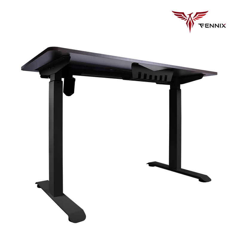 โต๊ะทำงานเพื่อสุขภาพ Fennix รุ่น 120*60cm สีไม้สีเข้ม/ดำ
