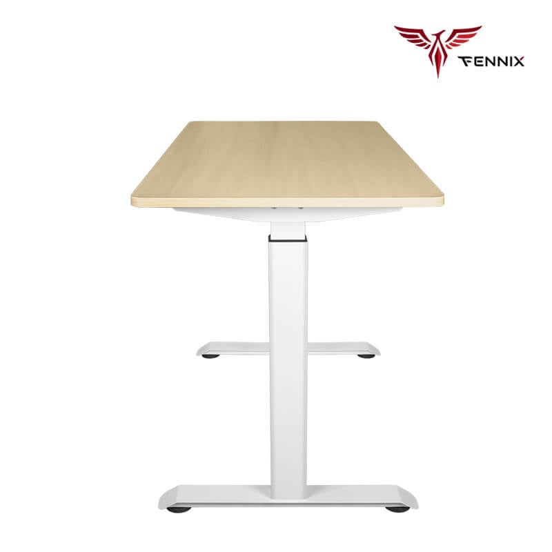 โต๊ะทำงานเพื่อสุขภาพ Fennix รุ่น 160*80cm สีโอ๊ค/ขาว