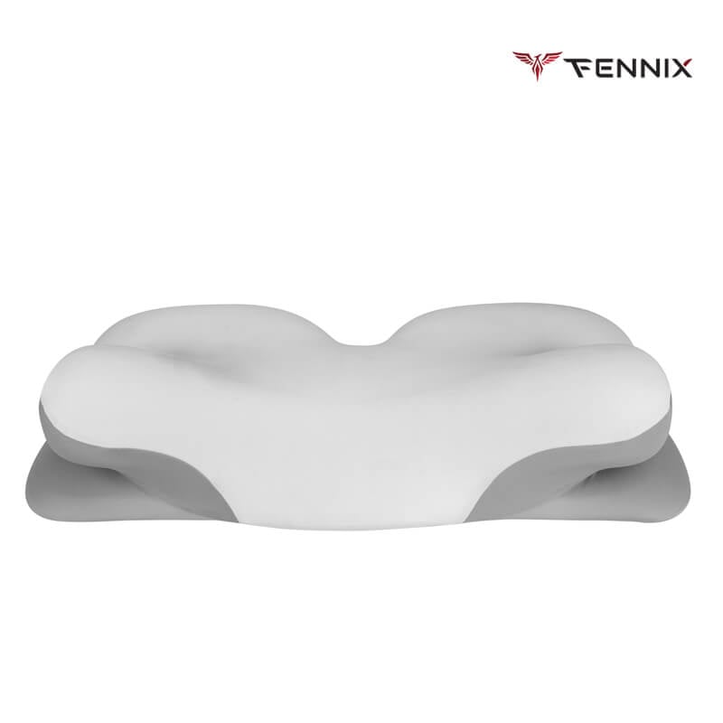 หมอนสุขภาพ Fennix รุ่น Cowhorn pillow สีขาว/เทา_2