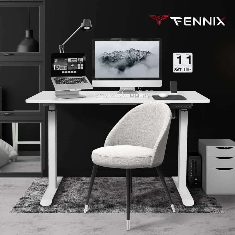 โต๊ะทำงานเพื่อสุขภาพ Fennix รุ่น 160*80cm สีขาว_3