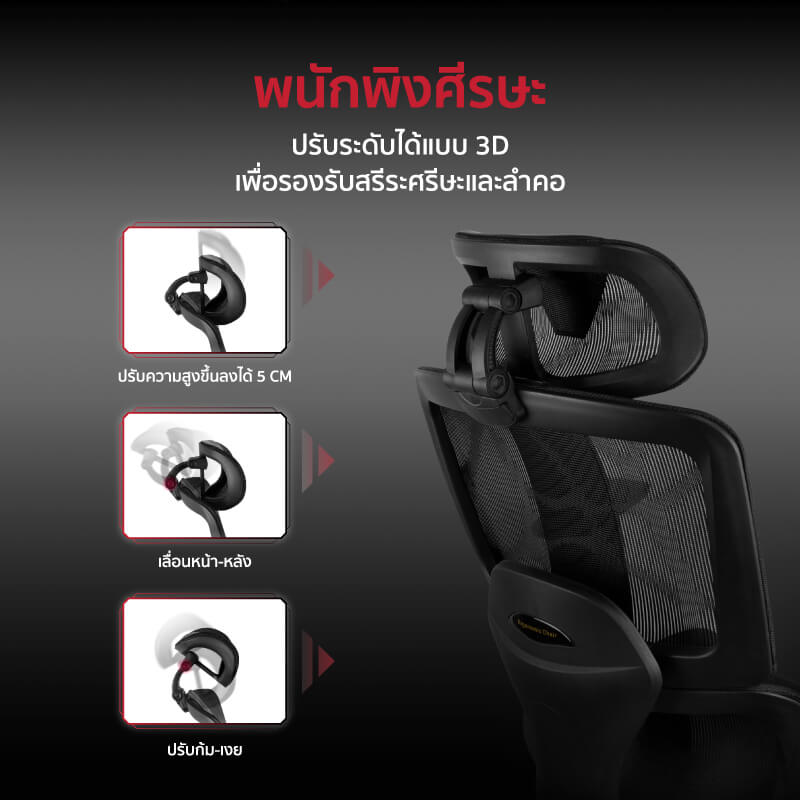 เก้าอี้สำนักงาน Fennix รุ่น FNRG01 สีดำ