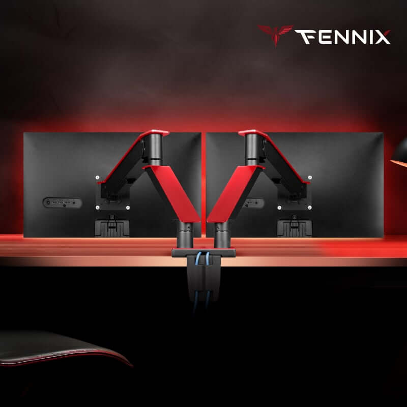 แขนจับจอมอนิเตอร์ Fennix รุ่น ARMOR (FN-ARMOR-D) สีดำ/แดง
