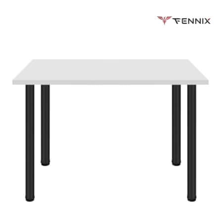 โต๊ะทำงาน Fennix รุ่น LINNMON 100*60cm สีขาว/ดำ
