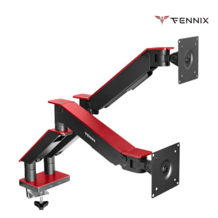แขนจับจอมอนิเตอร์ Fennix รุ่น ARMOR (FN-ARMOR-D) สีดำ/แดง_0