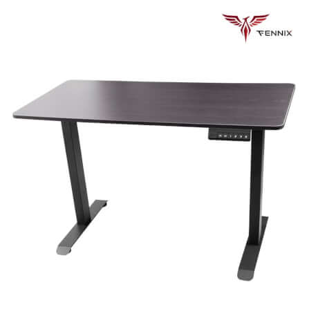 โต๊ะทำงานเพื่อสุขภาพ Fennix รุ่น 120*60cm สีไม้สีเข้ม/ดำ_1