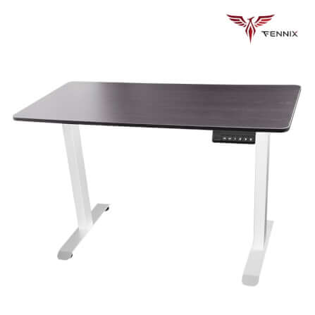 โต๊ะทำงานเพื่อสุขภาพ Fennix รุ่น 160*80cm สีไม้สีเข้ม/ขาว_1