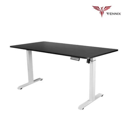โต๊ะทำงานเพื่อสุขภาพ Fennix รุ่น 160*80cm สีดำ/ขาว_1