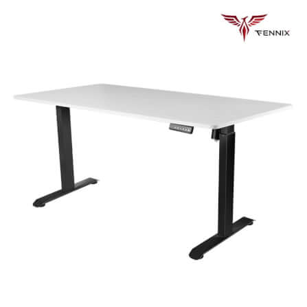 โต๊ะทำงานเพื่อสุขภาพ Fennix รุ่น 160*80cm สีขาว/ดำ_1
