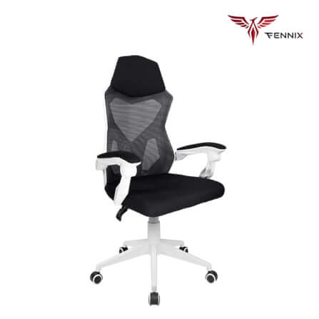 เก้าอี้สำนักงาน Fennix รุ่น HC-6H01 สีขาว/ดำ_1