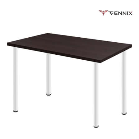 โต๊ะทำงาน Fennix รุ่น LINNMON 140*60cm สีน้ำตาล/ขาว_1