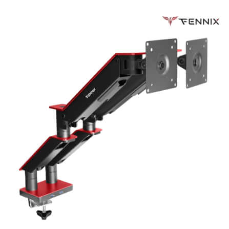 แขนจับจอมอนิเตอร์ Fennix รุ่น ARMOR (FN-ARMOR-D) สีดำ/แดง_1