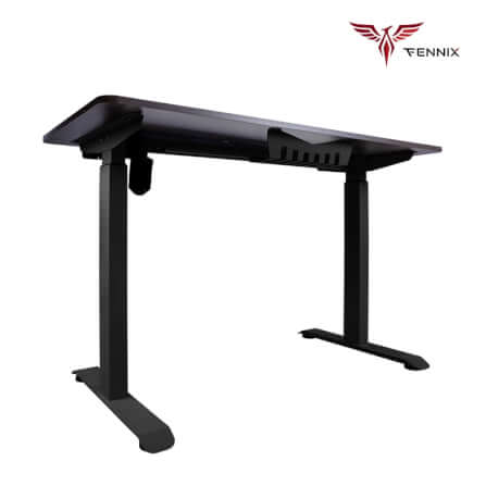 โต๊ะทำงานเพื่อสุขภาพ Fennix รุ่น 120*60cm สีไม้สีเข้ม/ดำ_2