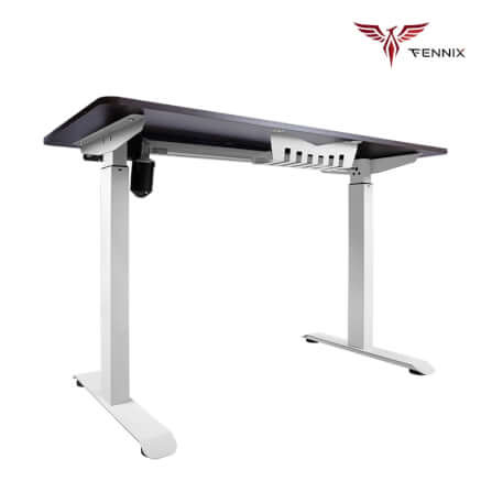 โต๊ะทำงานเพื่อสุขภาพ Fennix รุ่น 160*80cm สีไม้สีเข้ม/ขาว_2