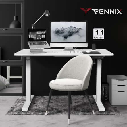 โต๊ะทำงานเพื่อสุขภาพ Fennix รุ่น 120*60cm สีขาว_3