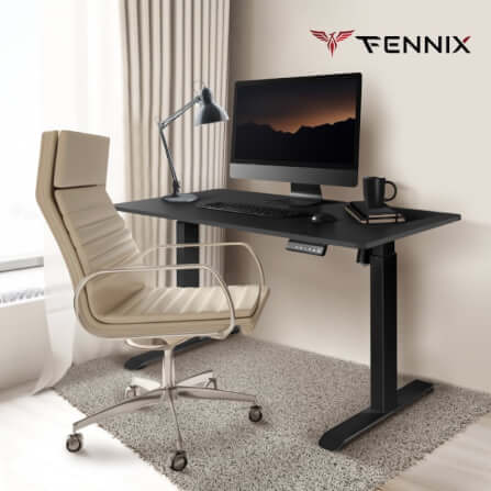 โต๊ะทำงานเพื่อสุขภาพ Fennix รุ่น 120*60cm สีดำ_3