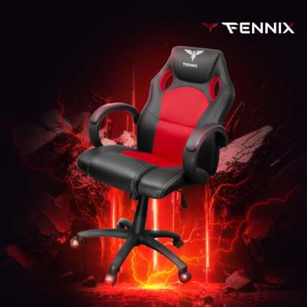เก้าอี้เกมมิ่ง Fennix รุ่น FNCH010 สีดำ/แดง_4