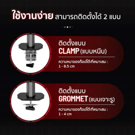 แขนจับจอมอนิเตอร์ Fennix รุ่น FN-Full Motion-D สีเทา_4