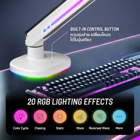 แขนจับจอมอนิเตอร์ Fennix รุ่น Spring-Assisted FN-SPAS-S สีขาว_6