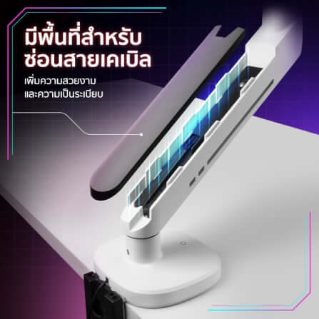 แขนจับจอมอนิเตอร์ Fennix รุ่น Spring-Assisted FN-SPAS-S สีขาว_7