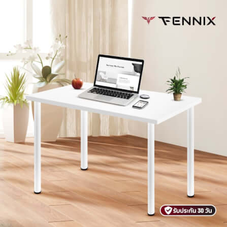 โต๊ะทำงาน Fennix รุ่น LINNMON 120*60cm สีขาว_7