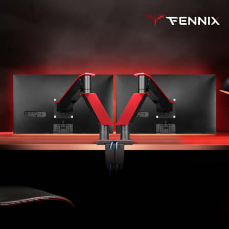 แขนจับจอมอนิเตอร์ Fennix รุ่น ARMOR (FN-ARMOR-D) สีดำ/แดง_8