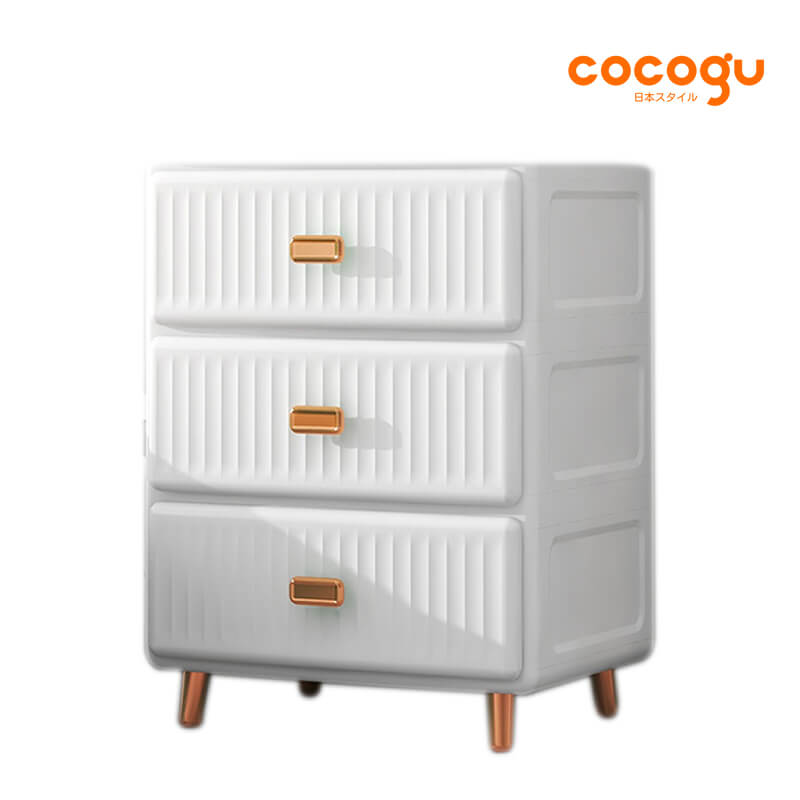 ตู้ลิ้นชัก 3 ชั้น COCOGU รุ่น 45 CM สีขาว