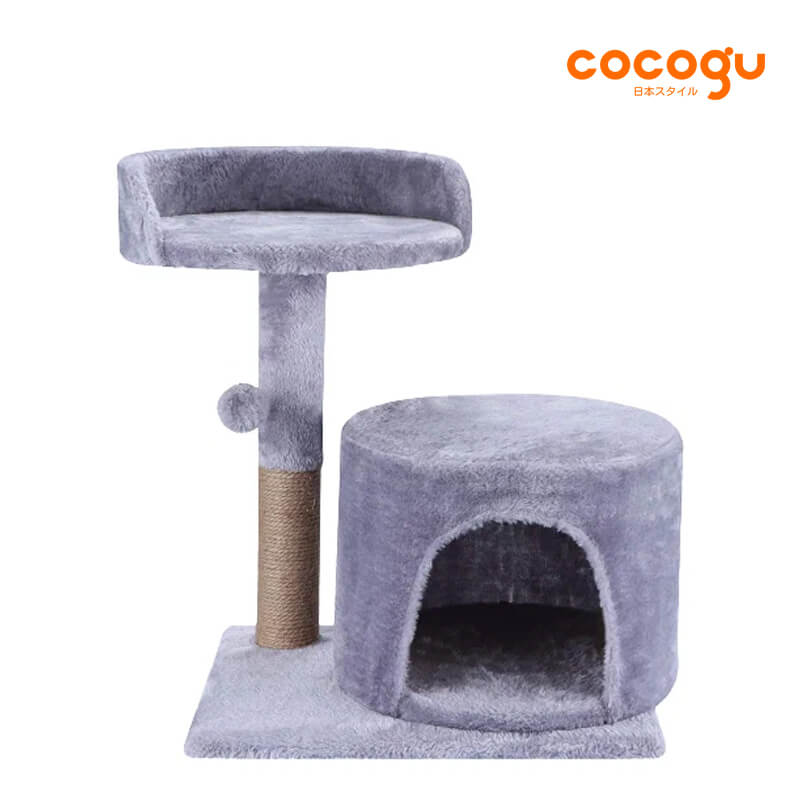 คอนโดแมวพร้อมที่ลับเล็บ COCOGU รุ่น MD01 สีเทา