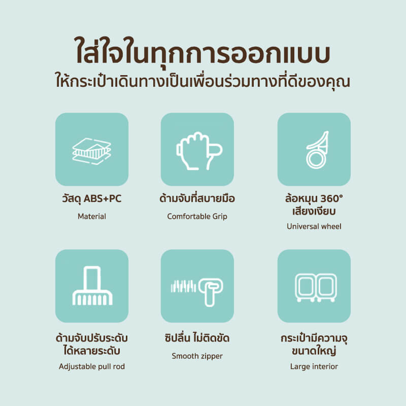 กระเป๋าเดินทาง 24 นิ้ว COCOGU รุ่น 1005 สีขาว