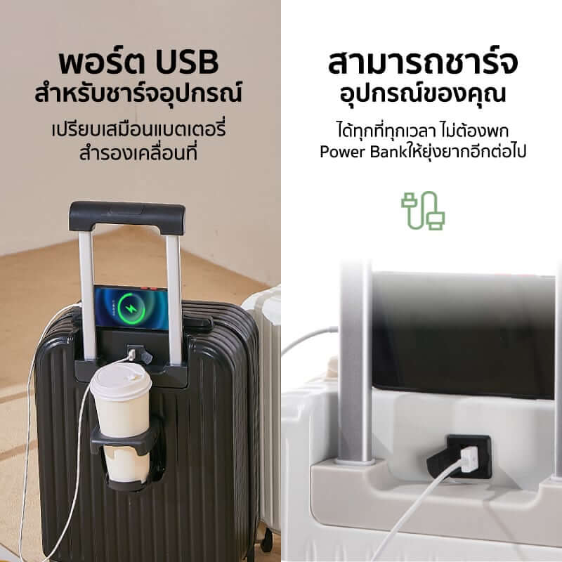 กระเป๋าเดินทาง 18 นิ้ว COCOGU รุ่น 1008 สีเหลือง