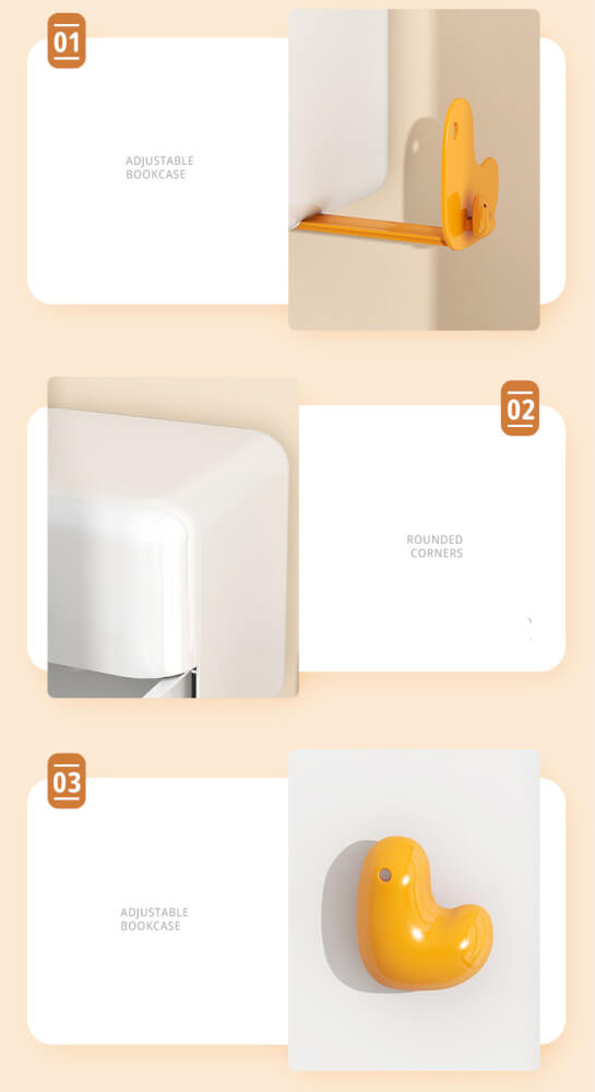 กล่องลิ้นชัก 2 ชั้น COCOGU รุ่น JRC101 ที่วางหนังสือ 1 ด้าน สีขาว_4